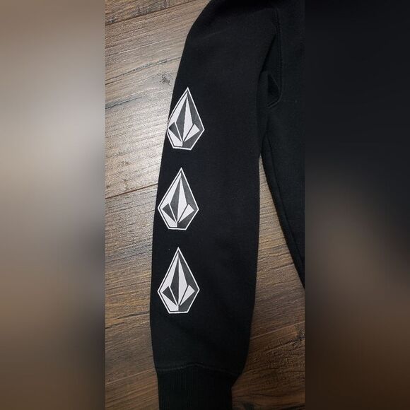 Volcom Stone Stacker Fleece Hoodie - Black - Men's Size Small - Picture 4 of 5